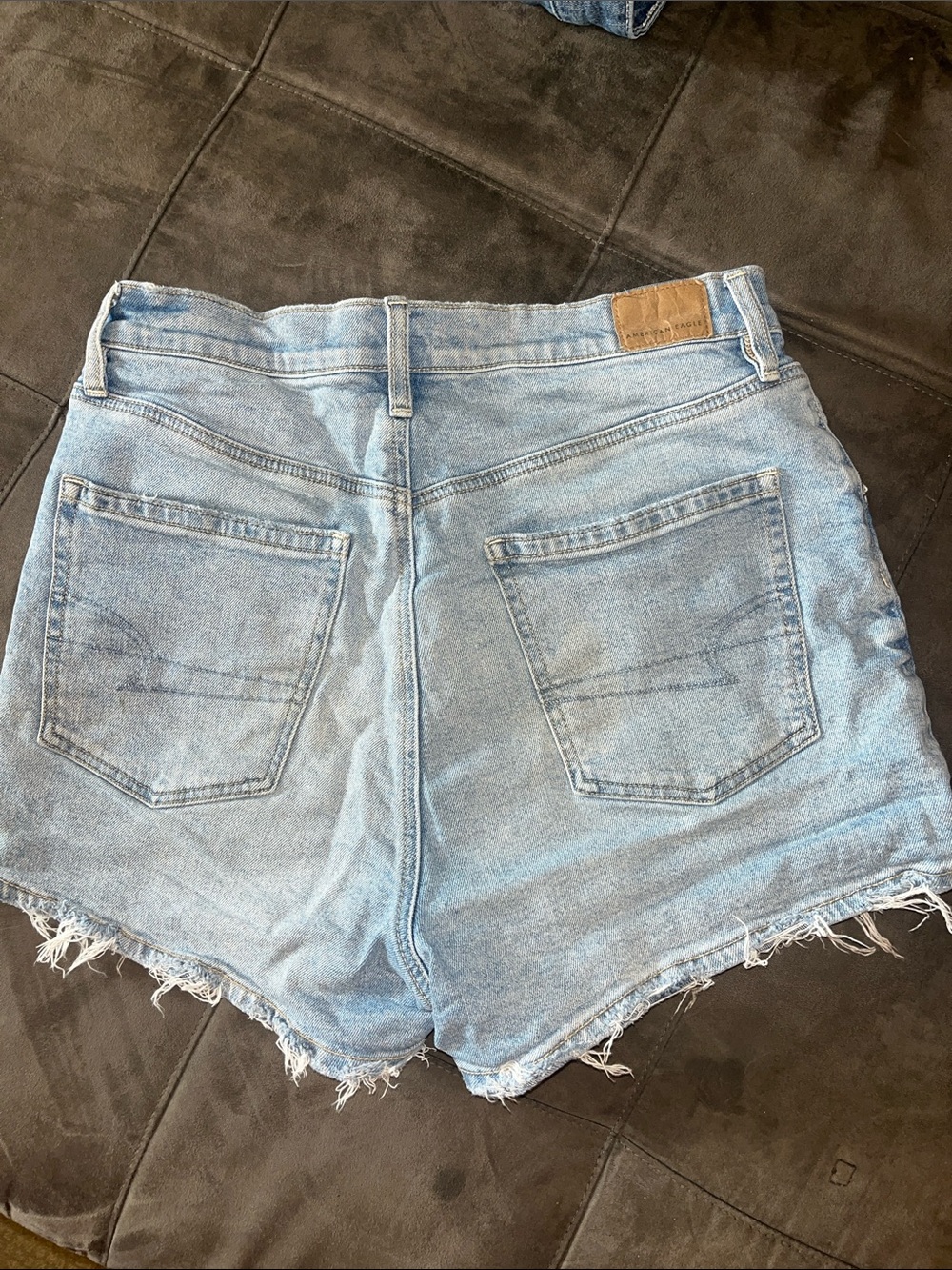 American Eagle Outfitters Light Blue High-Rise Denim Cutoff Shorts